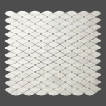 Dolomite Clip Diamond Mosaic w/Bardiglio Dot